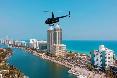 1-Hour Private Luxury Miami Helicopter Tour - The Helicopter Experience: A 2025 Black Robinson R44 with A/C