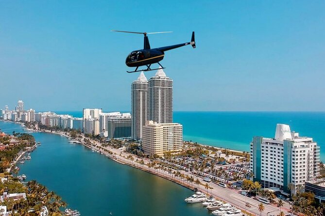 1-Hour Private Luxury Miami Helicopter Tour - The Helicopter Experience: A 2025 Black Robinson R44 with A/C