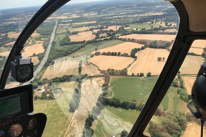 60 minute Thames & Medway Estuary Helicopter Tour - First leg over Surrey: Godstone, Oxted, Westerham, and the view over Sevenoaks