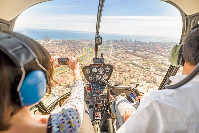 Barcelona's Panoramic Helicopter Flight & Heliport Boat Transfer - Old Town Walls, the Grid Plan, and the Port Forum Area