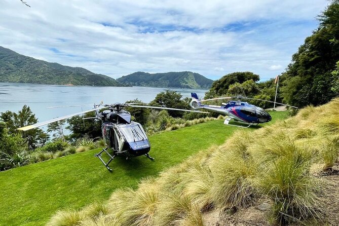 Bay of Many Coves, Marlborough Sounds- Heli-lunch from Wellington - The Helicopter Ride: 40 Minutes Over the Cook Strait