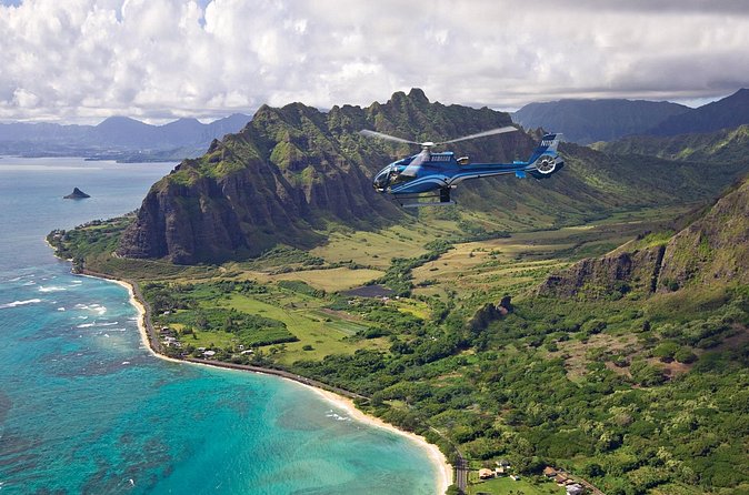 Blue Skies of Oahu Helicopter Tour - Heeia Pond and the air-only view of that kapu waterfall