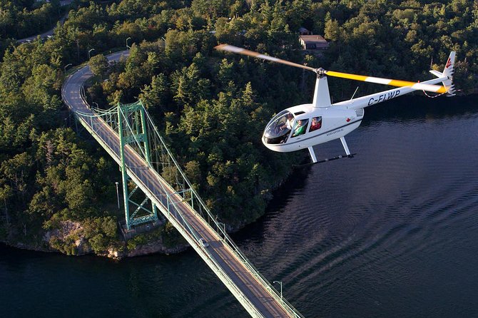 Boldt Castle and Thousand Islands Helicopter Tour - Flying over the Thousand Islands Bridge: a cross-border view you can grasp