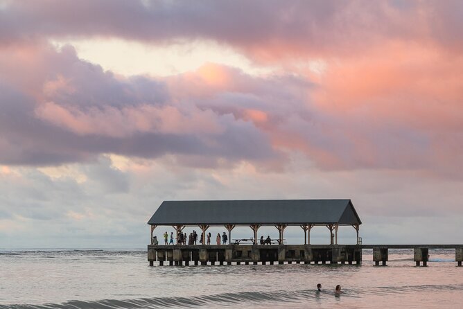 Day Trip fr Oahu to Kauai: Highlights & Movie Sites w/ Helicopter - Hanalei: pier views, a short valley lookout, and a lunch with movie ties