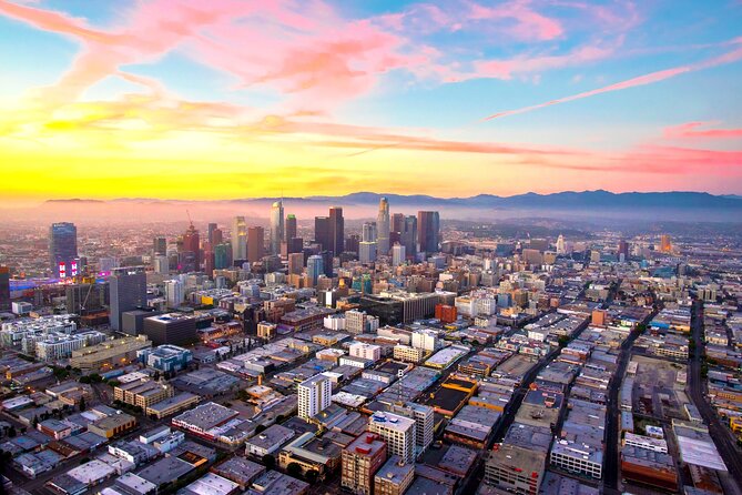 Downtown LA Lights: Your Private Sunset and Night Helicopter Tour - How the route works: DTLA, Dodger Stadium, Crypto arena, and major landmarks