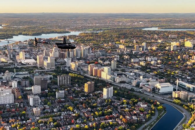 Fly over the City of Ottawa in a Helicopter - Parliament Hill, the Prime Minister’s residence, and Rideau Hall