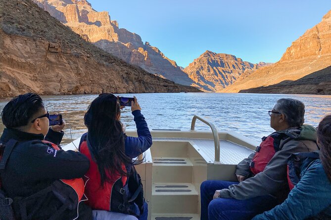 Grand Canyon West Helicopter Tour with VIP Skywalk and Boat Ride - Small-group helicopters, seating, and timing reality