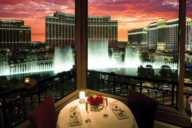 Helicopter Flight of the Las Vegas Strip with Eiffel Tower Dinner - The VIP champagne toast and the helicopter boarding process