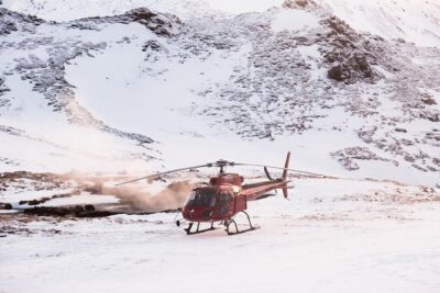 Helicopter Flight Over Geothermal Landscapes from Reykjavik - The helicopter flight east of Reykjavík: craters, lava fields, and active vents