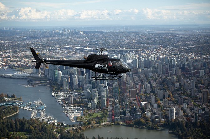Helicopter Tour of Vancouver City (Depart SKY Hangar) - Stanley Park overhead: 1001 acres, coastline, and the Coast Mountains