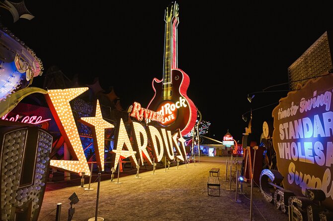 Las Vegas Night Flight by Helicopter with Neon Museum Admission - The helicopter ride: EC-130 route over the Strip, Fremont, and Bellagio Fountains
