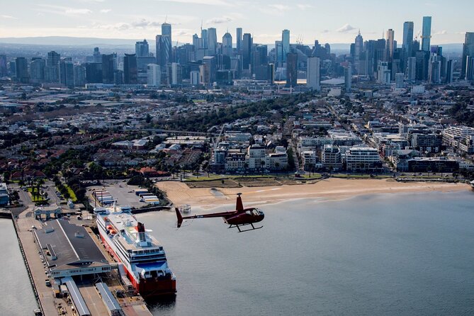 Melbourne City & Brighton Beach Boxes Helicopter Tour - From Essendon Fields to Brighton in About an Hour
