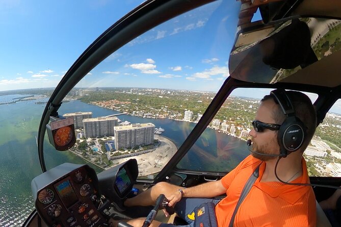 Miami Private Helicopter Tour for 3 Passengers - From the Sky Over Brickell Key and Downtown Miami