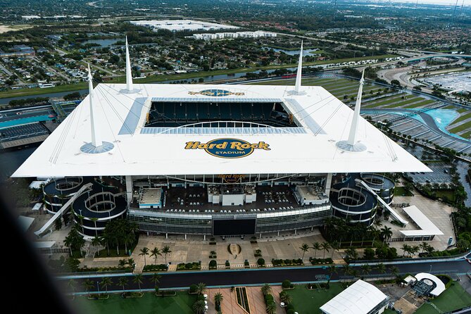 Miami Sunset Private Helicopter Flight - Hard Rock Stadium, Star Island, Fisher Island: Big Names From Above