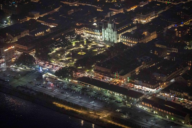 New Orleans City Lights Night Helicopter Tour - French Quarter at Night: Jackson Square and St. Louis Cathedral