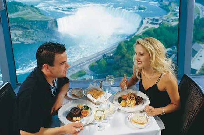 Niagara Falls Canada Tour: Helicopter, Boat, Behind Falls & Lunch - Skylon Tower Lunch: Eating Above 775 Feet