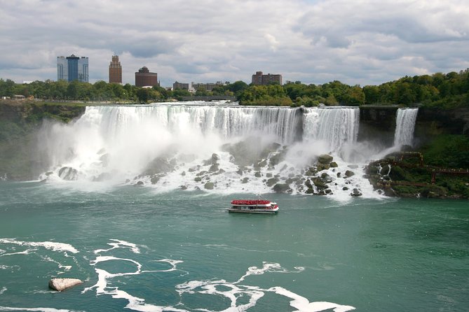 Niagara Falls Canada Tour: Helicopter, Boat, Behind Falls & Lunch - The Boat Ride Under the Horseshoe: Close, Wet, and Loud