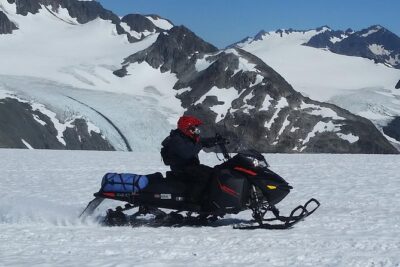Private Summer Snowmobile / Helicopter Tour - The Flight: Resurrection Fjord Views, Robinson R44, and a Glacier Entrance