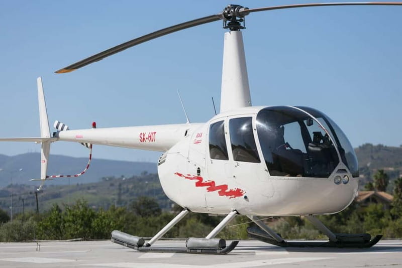 Santorini: Helicopter Sightseeing Flight Over Caldera - Green vineyards and the island’s contrast: more than just white cliffs