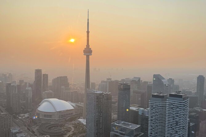 Toronto Skyline Helicopter Tour CN Tower Loop - Rogers Centre From Above: When The Dome Opening Turns Into A Real Bonus